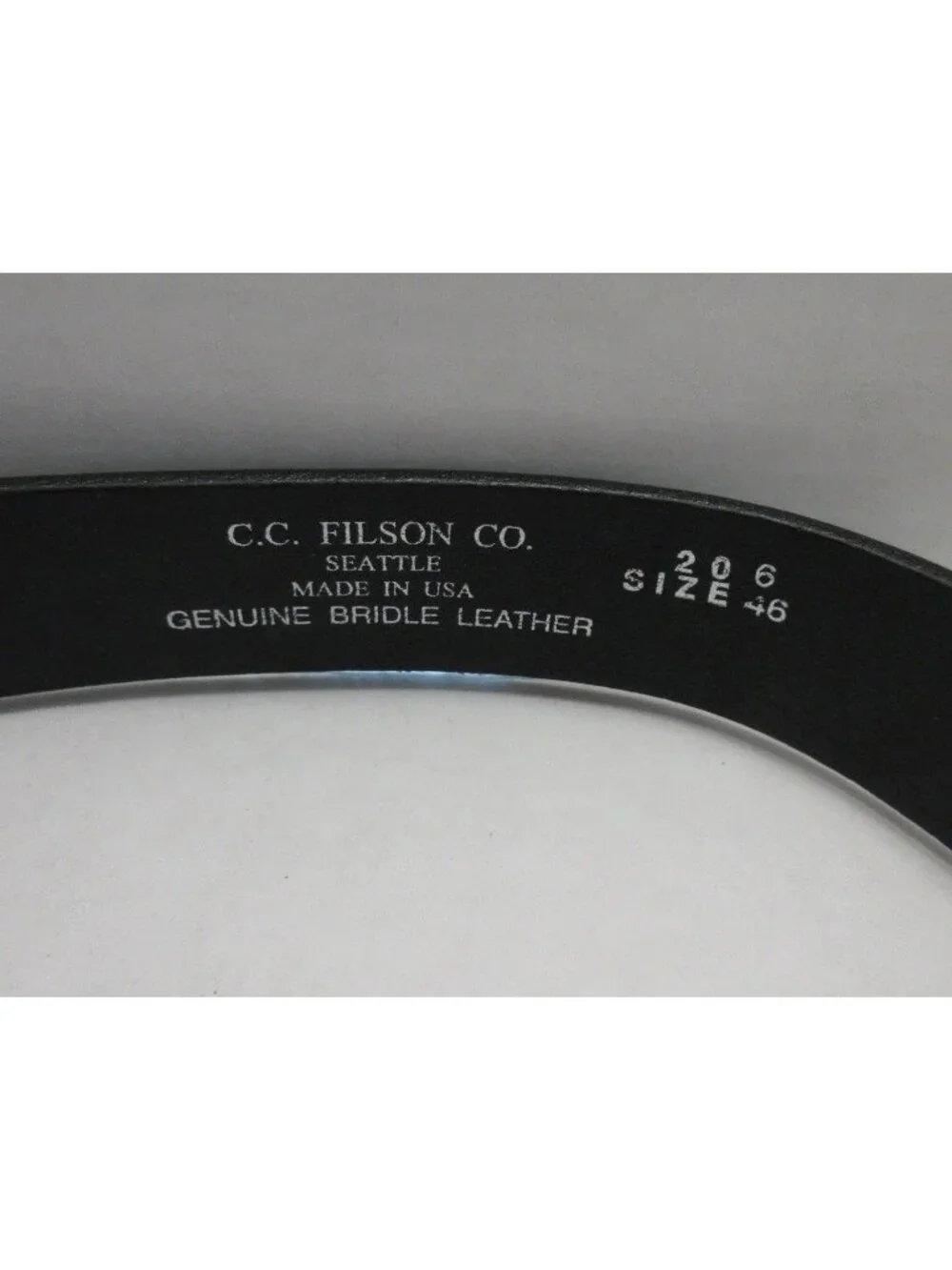 Filson Belt 46 Ranger Bridle Leather Silver Buckle USA Deadstock NEW